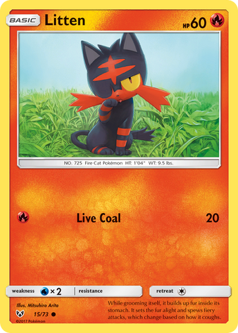 Litten (15/73) [Sun & Moon: Shining Legends] - Comfy Hobbies