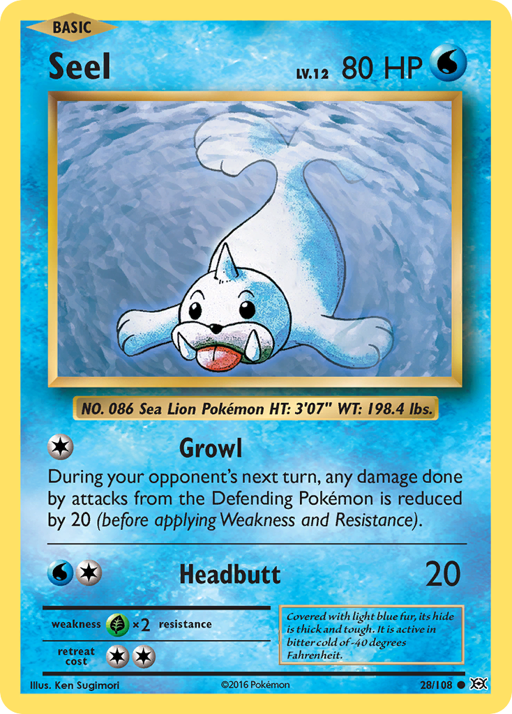 Seel (28/108) [XY: Evolutions] - Comfy Hobbies