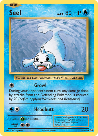 Seel (28/108) [XY: Evolutions] - Comfy Hobbies