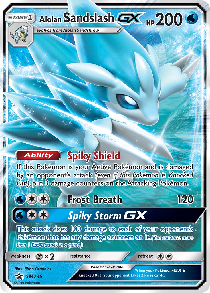 Alolan Sandslash GX (SM236) [Sun & Moon: Black Star Promos] - Comfy Hobbies