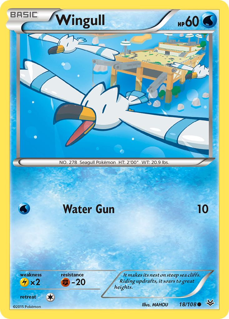 Wingull (18/108) [XY: Roaring Skies] - Comfy Hobbies