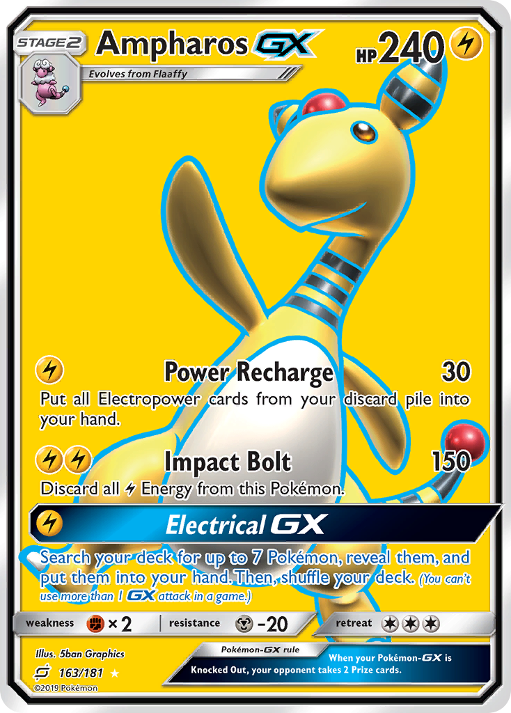 Ampharos GX (163/181) [Sun & Moon: Team Up] - Comfy Hobbies