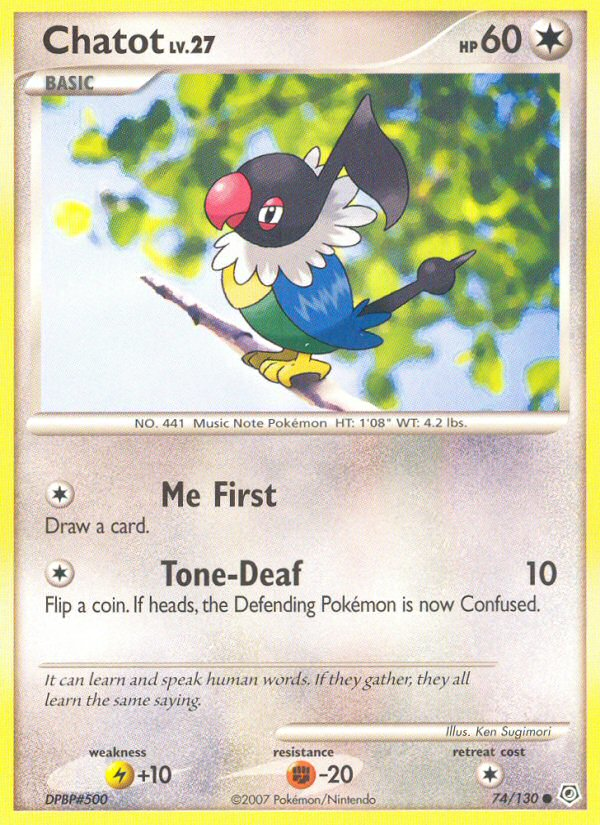 Chatot (74/130) [Diamond & Pearl: Base Set] - Comfy Hobbies