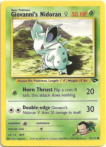 Giovanni's Nidoran (75/132) (Female) [Gym Challenge Unlimited] - Comfy Hobbies