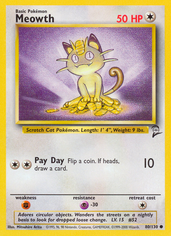 Meowth (80/130) [Base Set 2] - Comfy Hobbies