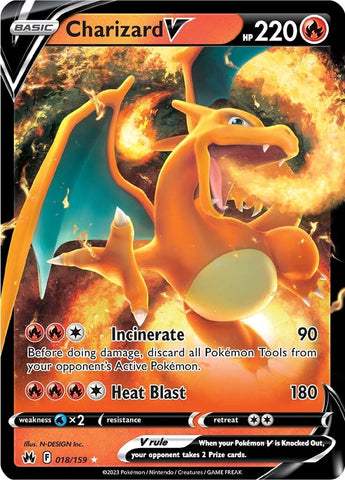 Charizard V (018/159) [Sword & Shield: Crown Zenith] - Comfy Hobbies