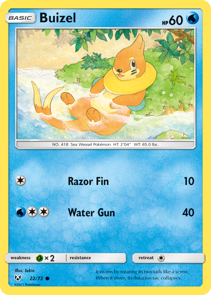 Buizel (22/73) [Sun & Moon: Shining Legends] - Comfy Hobbies