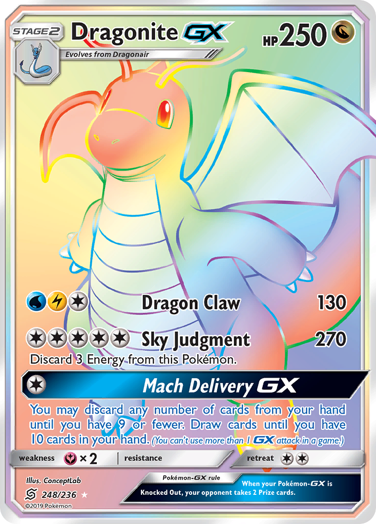 Dragonite GX (248/236) [Sun & Moon: Unified Minds] - Comfy Hobbies