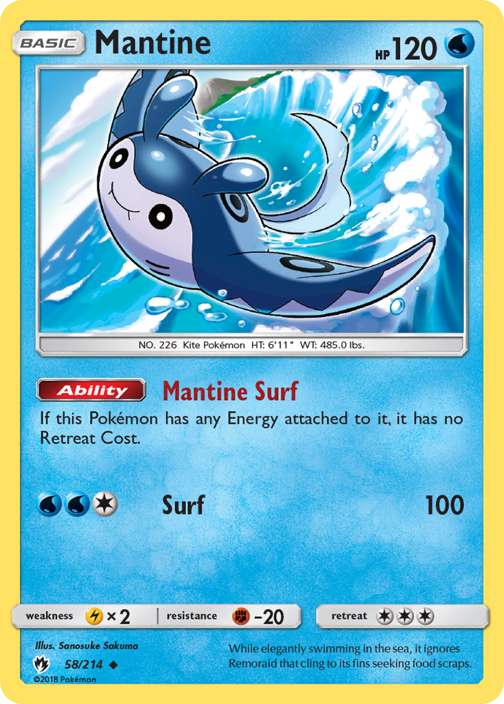 Mantine (58/214) [Sun & Moon: Lost Thunder] - Comfy Hobbies