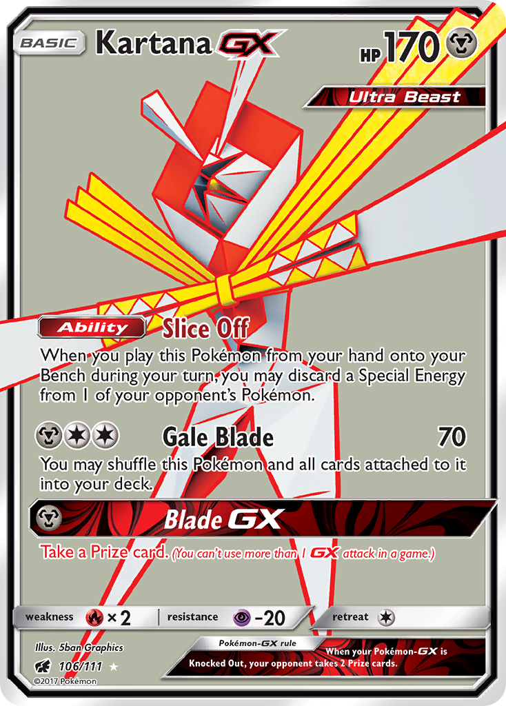 Kartana GX (106/111) [Sun & Moon: Crimson Invasion] - Comfy Hobbies