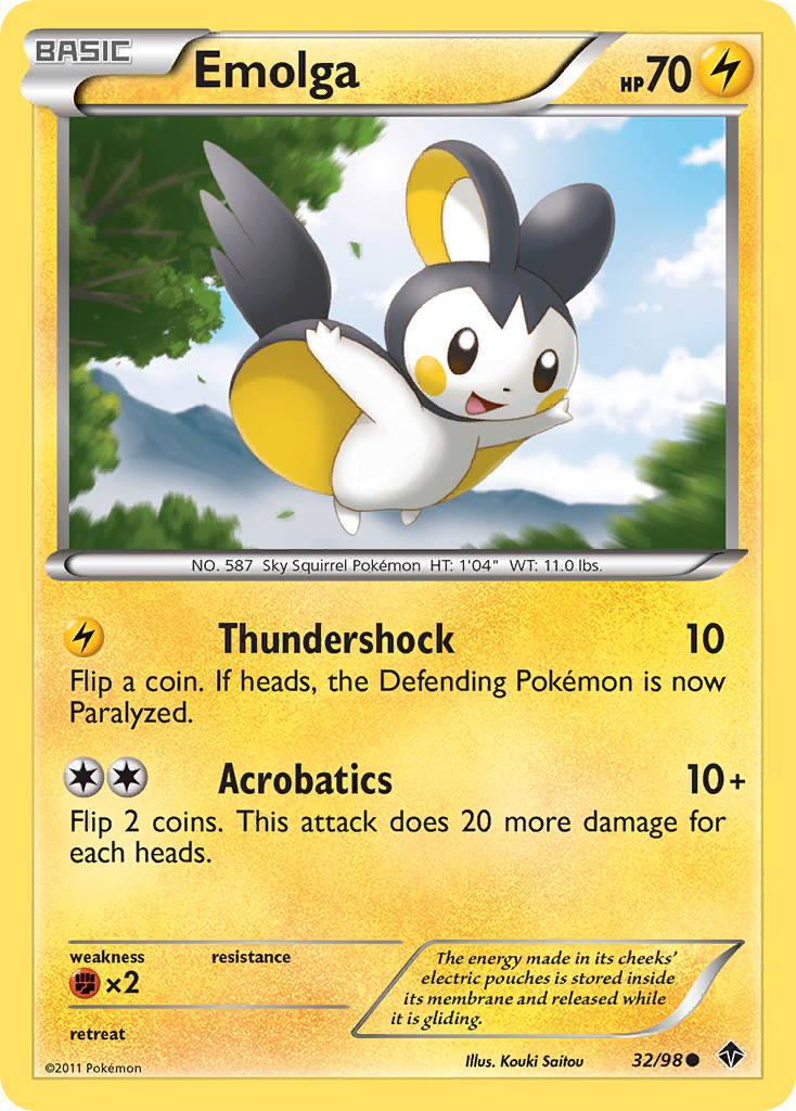 Emolga (32/98) [Black & White: Emerging Powers] - Comfy Hobbies