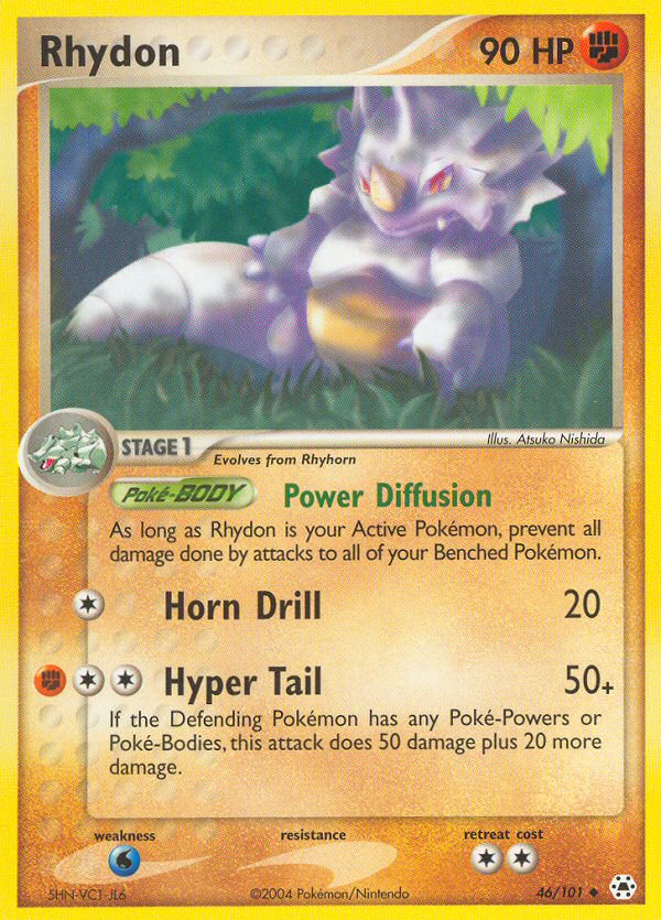 Rhydon (46/101) [EX: Hidden Legends] - Comfy Hobbies