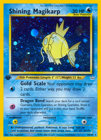 Shining Magikarp (66/64) [Neo Revelation 1st Edition] - Comfy Hobbies