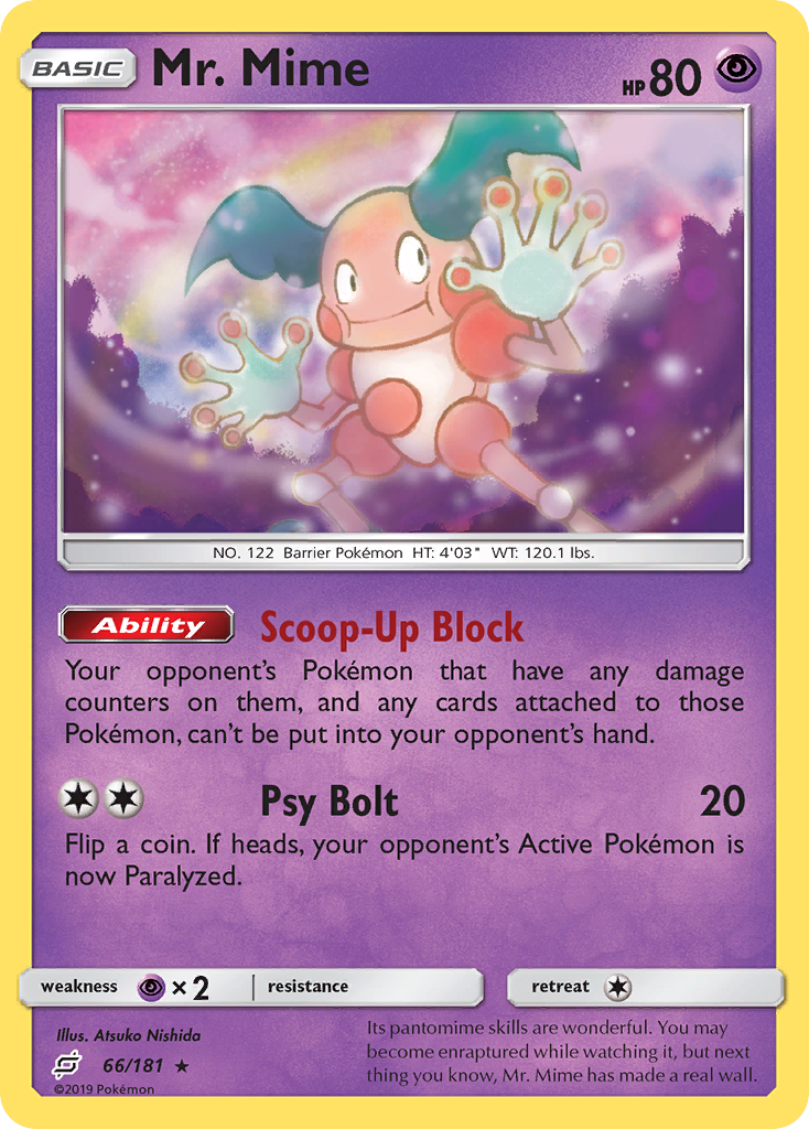 Mr. Mime (66/181) [Sun & Moon: Team Up] - Comfy Hobbies