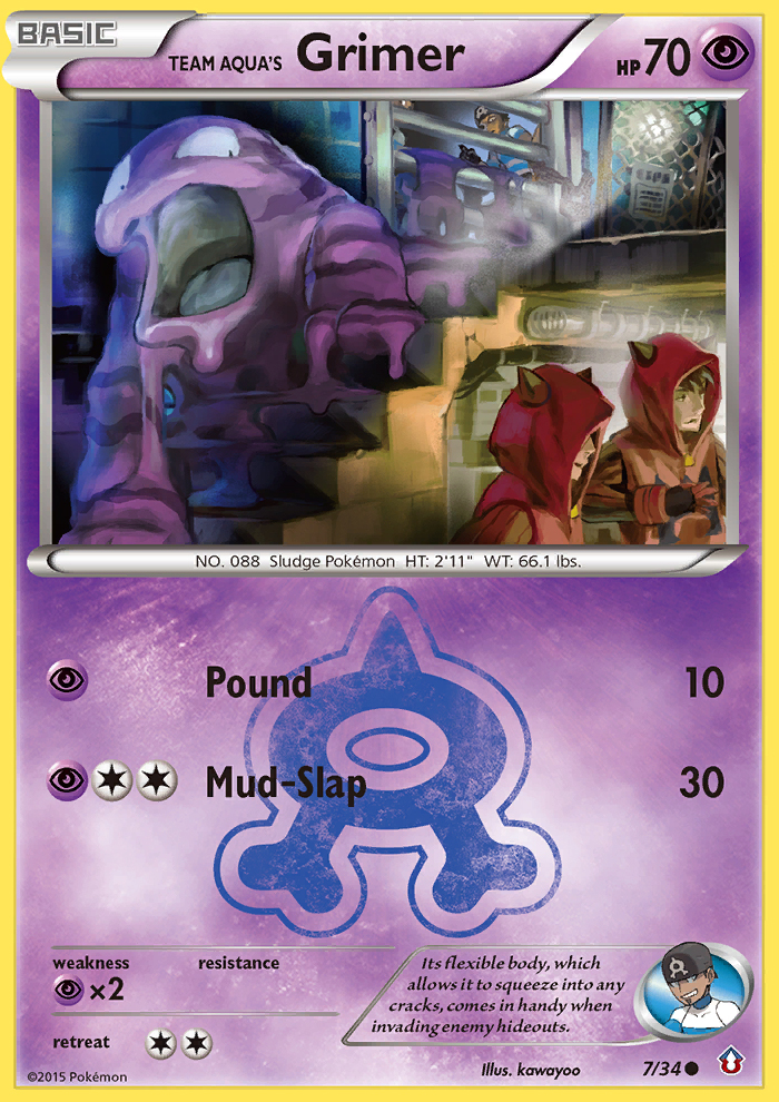 Team Aqua's Grimer (7/34) [XY: Double Crisis] - Comfy Hobbies