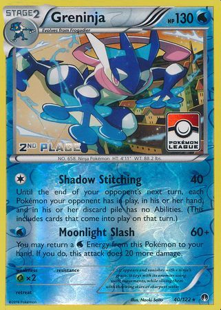 Greninja (40/122) (League Promo 2nd Place) [XY: BREAKpoint] - Comfy Hobbies