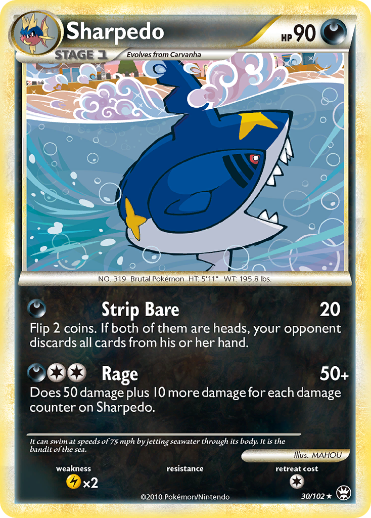 Sharpedo (30/102) [HeartGold & SoulSilver: Triumphant] - Comfy Hobbies