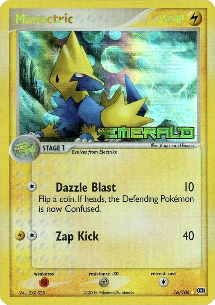 Manectric (16/106) (Stamped) [EX: Emerald] - Comfy Hobbies