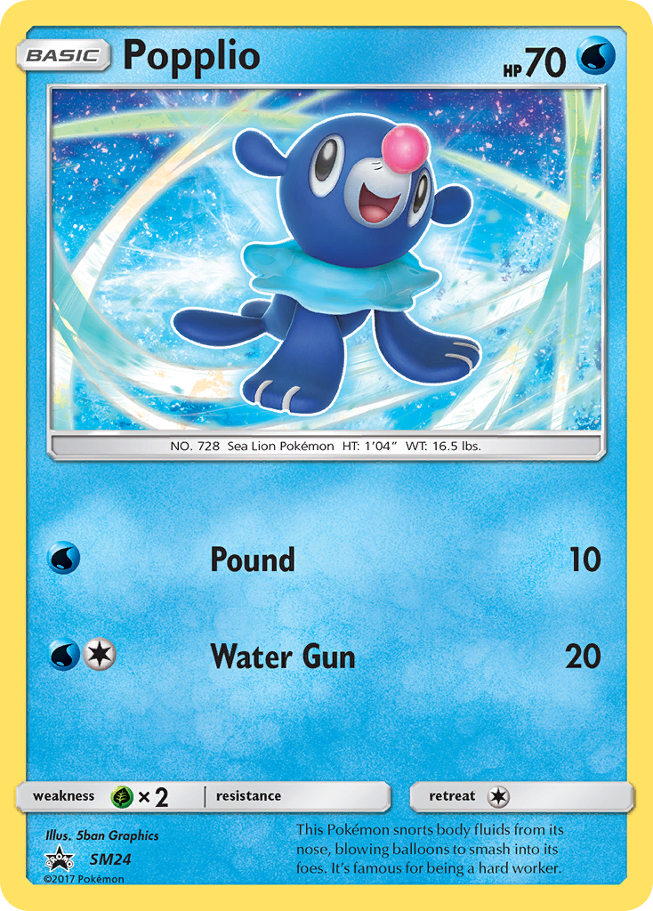 Popplio (SM24) [Sun & Moon: Black Star Promos] - Comfy Hobbies