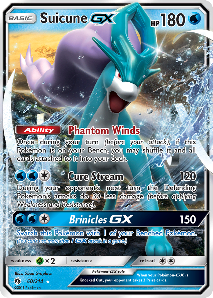 Suicune GX (60/214) [Sun & Moon: Lost Thunder] - Comfy Hobbies