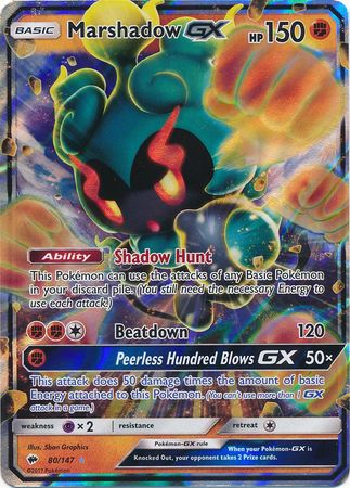 Marshadow GX (80/147) (Jumbo Card) [Sun & Moon: Burning Shadows] - Comfy Hobbies