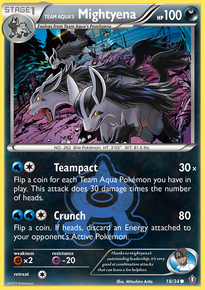 Team Aqua's Mightyena (18/34) [XY: Double Crisis] - Comfy Hobbies