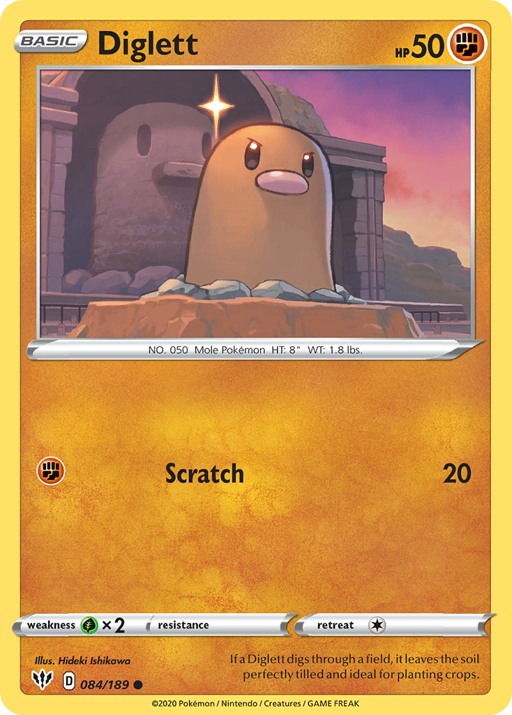 Diglett (084/189) [Sword & Shield: Darkness Ablaze] - Comfy Hobbies