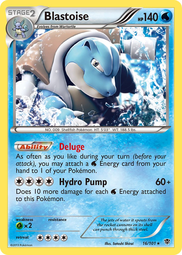 Blastoise (16/101) (Cosmos Holo) (Blister Exclusive) [Black & White: Plasma Blast] - Comfy Hobbies