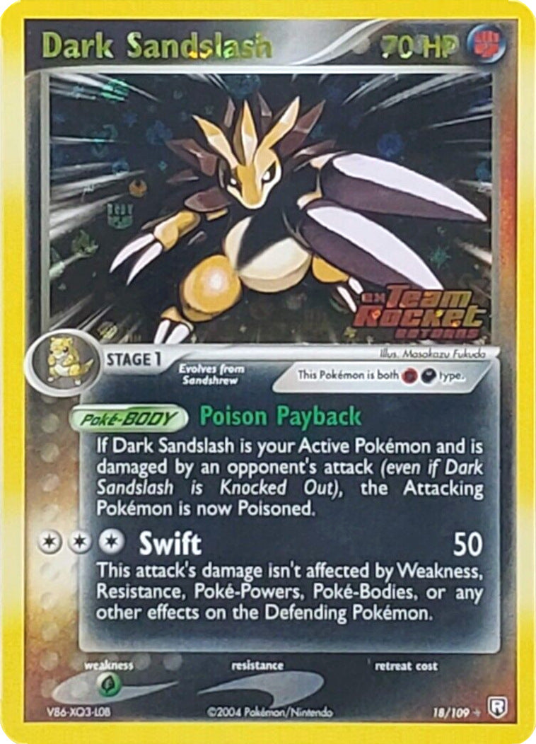 Dark Sandslash (18/109) (Stamped) [EX: Team Rocket Returns] - Comfy Hobbies