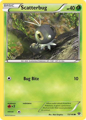 Scatterbug (15/146) [XY: Base Set] - Comfy Hobbies