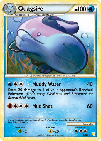 Quagsire (9/123) [HeartGold & SoulSilver: Base Set] - Comfy Hobbies