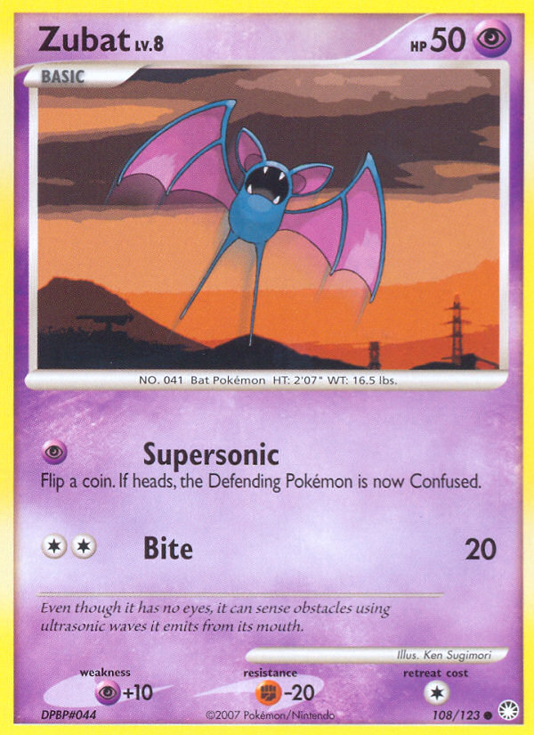 Zubat (108/123) [Diamond & Pearl: Mysterious Treasures] - Comfy Hobbies