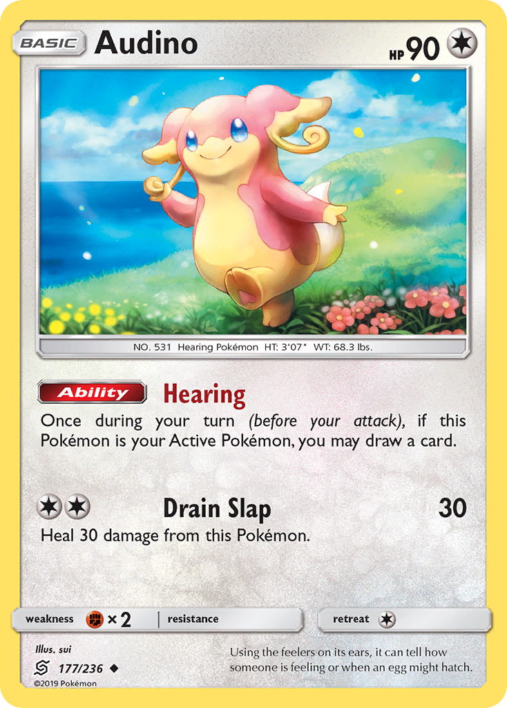 Audino (177/236) [Sun & Moon: Unified Minds] - Comfy Hobbies
