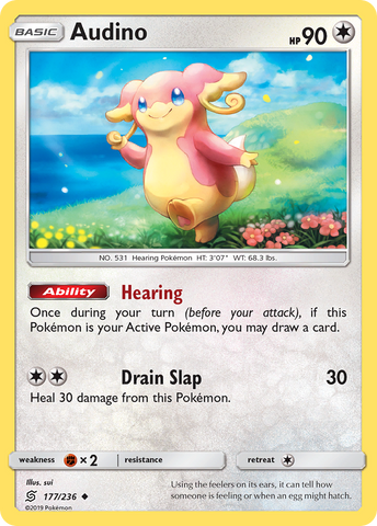 Audino (177/236) [Sun & Moon: Unified Minds] - Comfy Hobbies