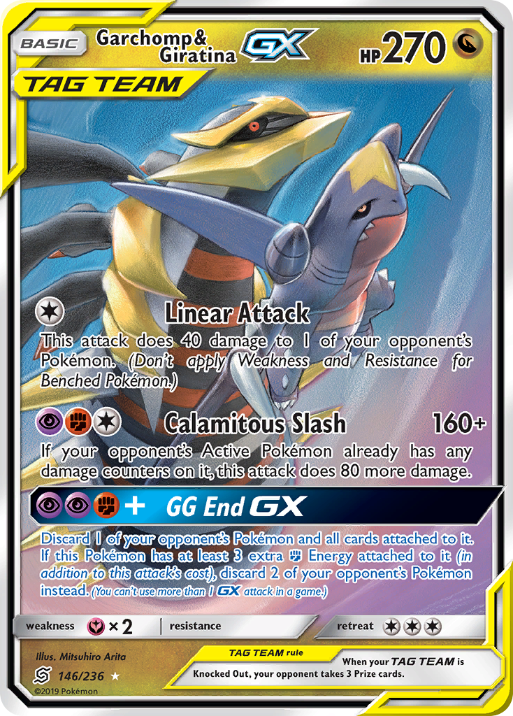 Garchomp & Giratina GX (146/236) [Sun & Moon: Unified Minds] - Comfy Hobbies