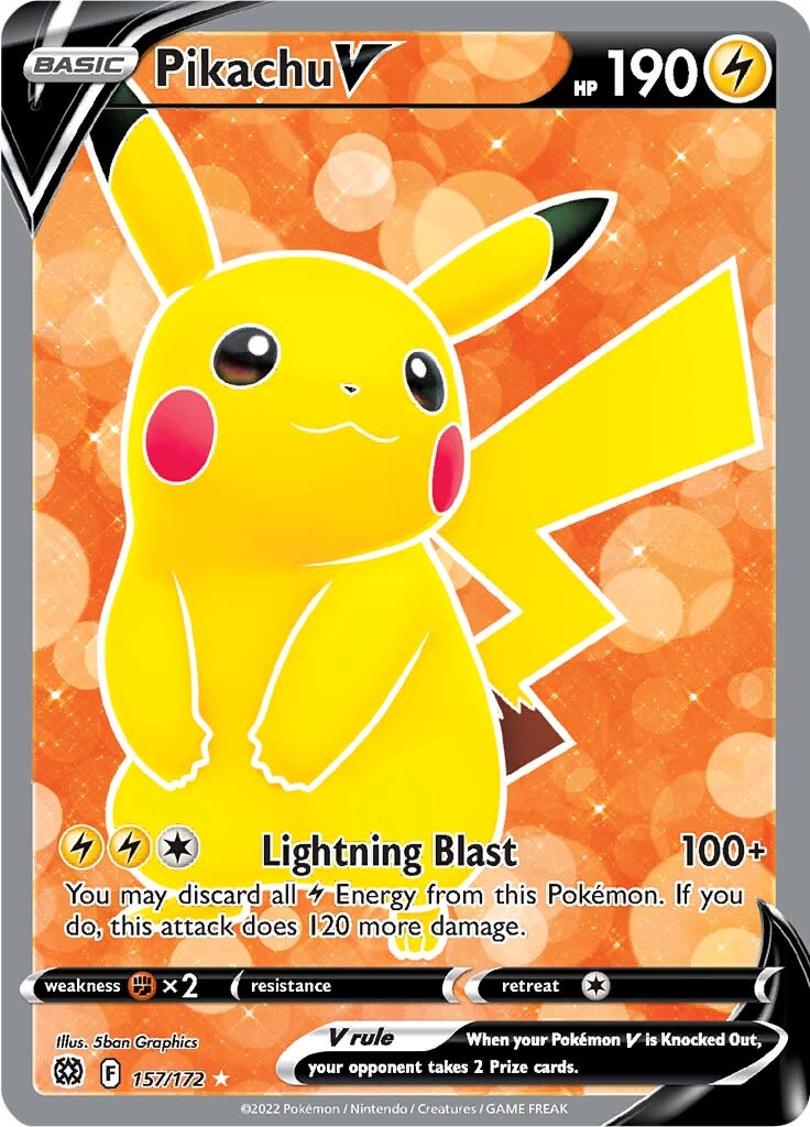 Pikachu V (157/172) [Sword & Shield: Brilliant Stars] - Comfy Hobbies