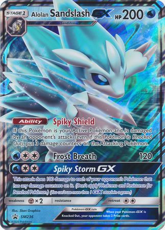 Alolan Sandslash GX (SM236) (Jumbo Card) [Sun & Moon: Black Star Promos] - Comfy Hobbies