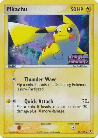 Pikachu (78/110) (Stamped) [EX: Holon Phantoms] - Comfy Hobbies