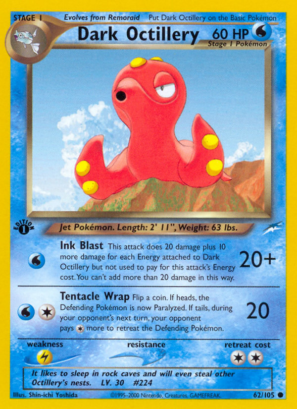 Dark Octillery (62/105) [Neo Destiny 1st Edition] - Comfy Hobbies