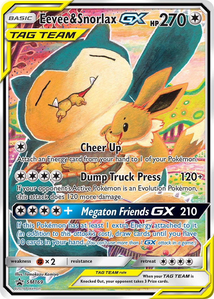 Eevee & Snorlax GX (SM169) [Sun & Moon: Black Star Promos] - Comfy Hobbies