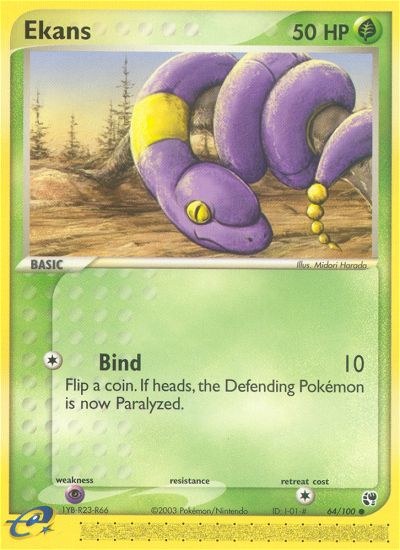 Ekans (64/100) [EX: Sandstorm] - Comfy Hobbies