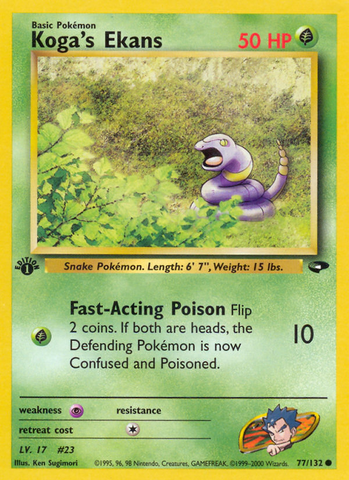 Koga's Ekans (77/132) [Gym Challenge 1st Edition] - Comfy Hobbies