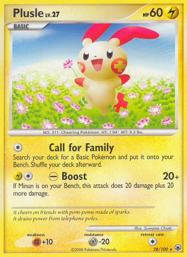 Plusle (28/100) [Diamond & Pearl: Majestic Dawn] - Comfy Hobbies