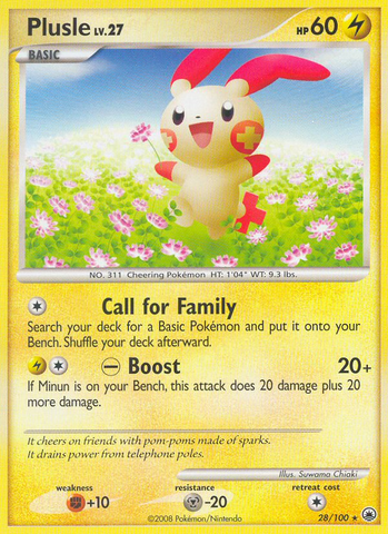 Plusle (28/100) [Diamond & Pearl: Majestic Dawn] - Comfy Hobbies