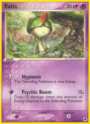 Ralts (60/101) [EX: Dragon Frontiers] - Comfy Hobbies