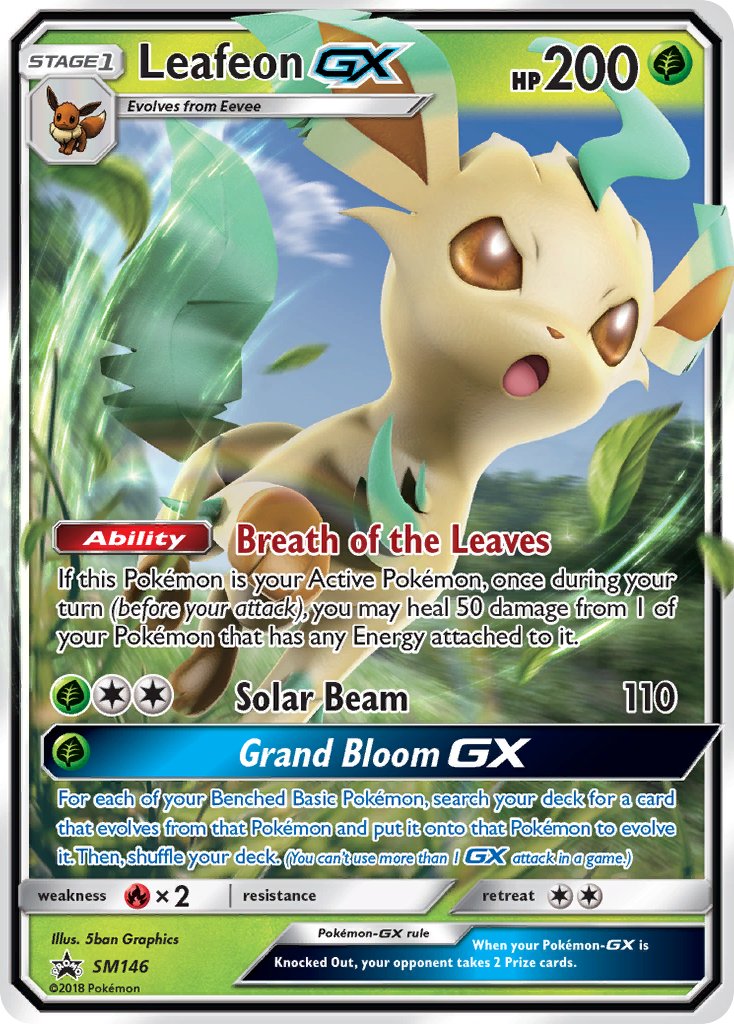 Leafeon GX (SM146) [Sun & Moon: Black Star Promos] - Comfy Hobbies