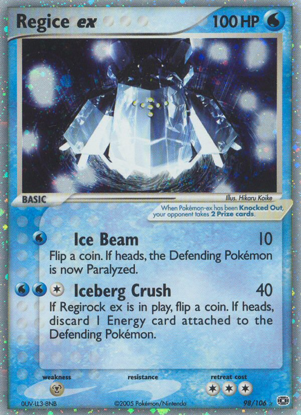 Regice ex (98/106) [EX: Emerald] - Comfy Hobbies
