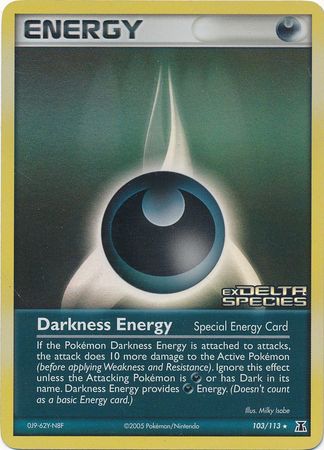Darkness Energy (103/113) (Stamped) [EX: Delta Species] - Comfy Hobbies