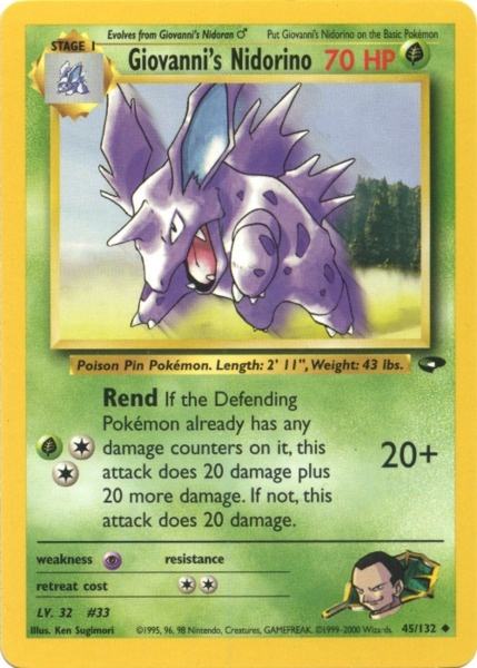 Giovanni's Nidorino (45/132) [Gym Challenge Unlimited] - Comfy Hobbies