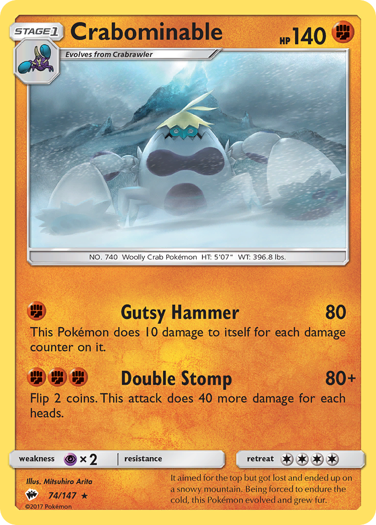 Crabominable (74/147) [Sun & Moon: Burning Shadows] - Comfy Hobbies